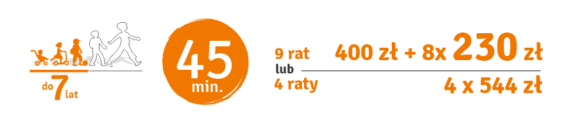 Cennik 1 cena z lekcje 45 minutowe