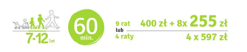 Cennik 2 cena z lekcje 60 minutowe