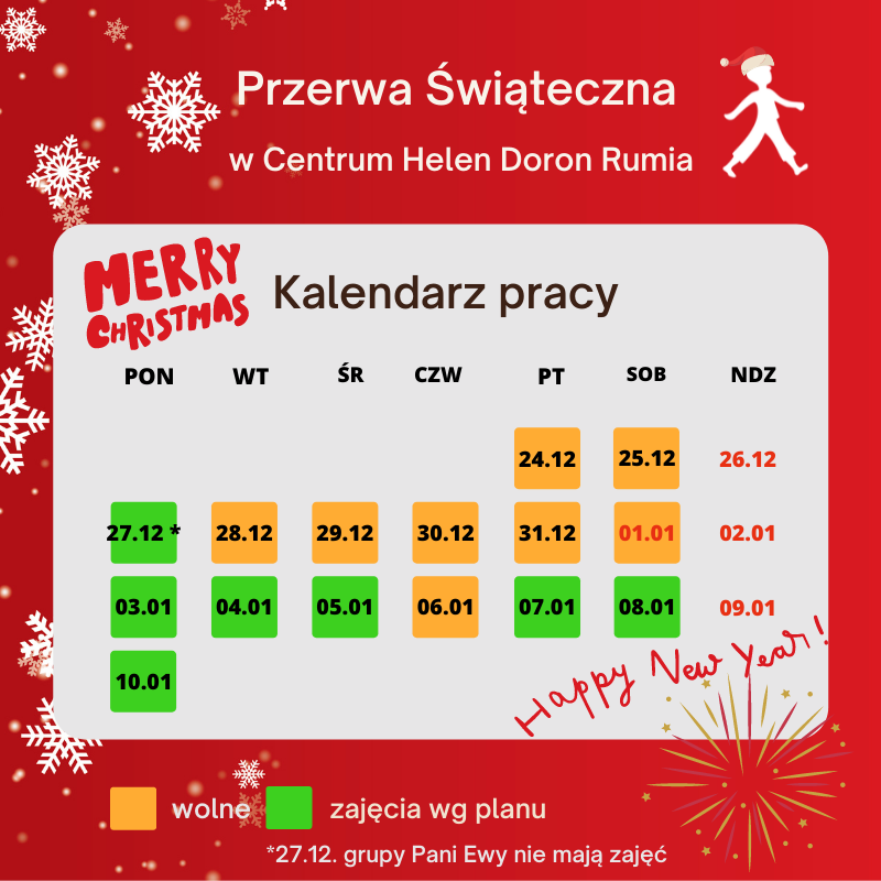 KALENDARZ PRACY HELEN DORON RUMIA 6