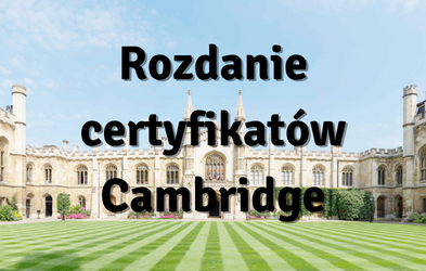 Rozdanie certyfikatów Cambridge 2022