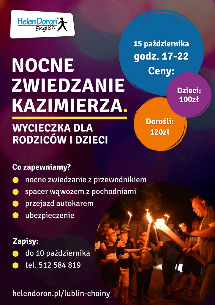 Nocne zwiedzanie Kazimierza - Helen Doron English