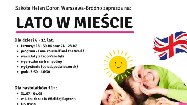 Wakacyjne kursy językowe w Helen Doron Warszawa-Bródno
