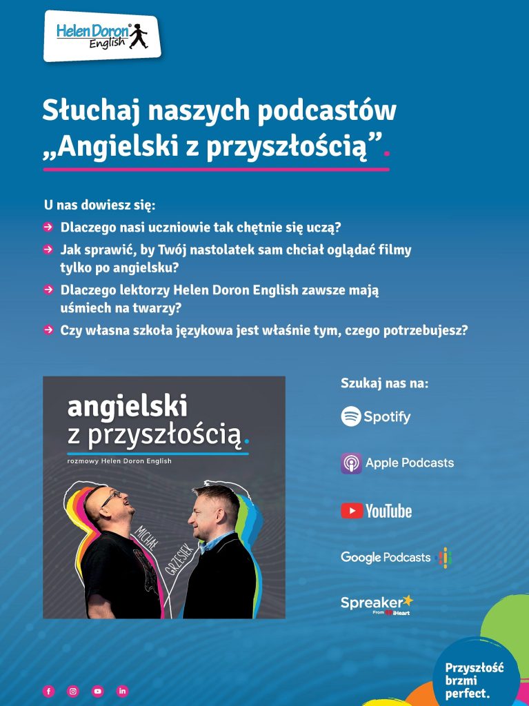 Plakat podcasty ANGIELSKI Z PRZYSZLOSCIA - Helen Doron English