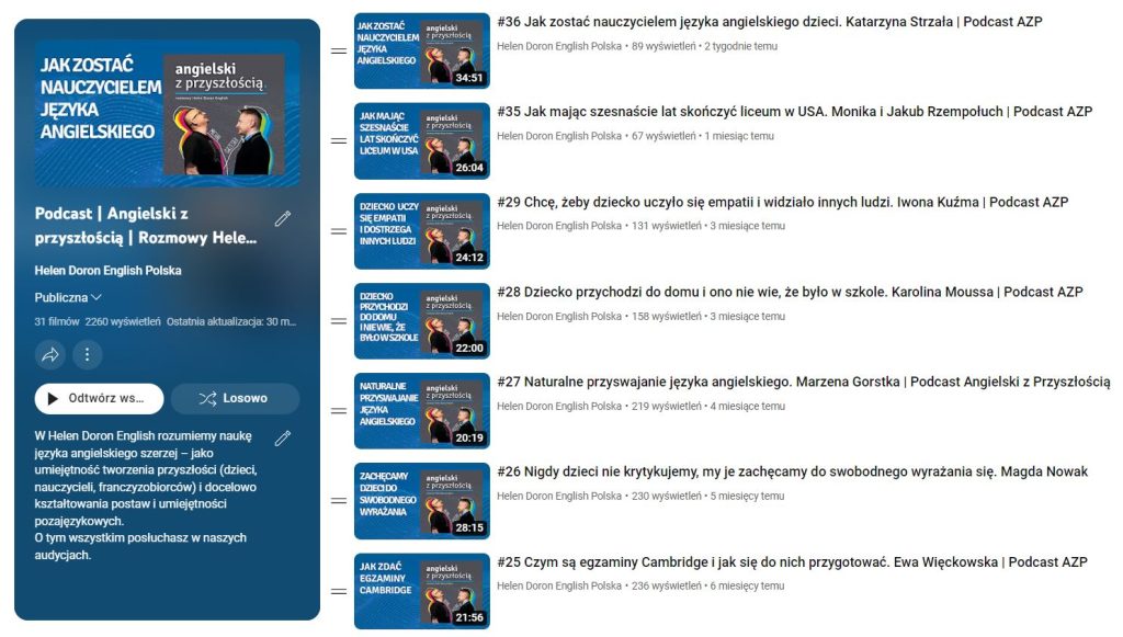 playlista podcasty - Helen Doron English