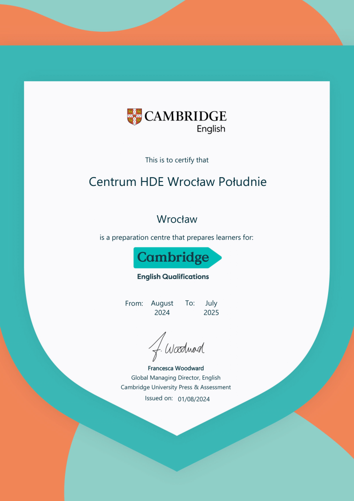 Cambridge English Preparation Centre Certificate 2024 1 - Helen Doron English