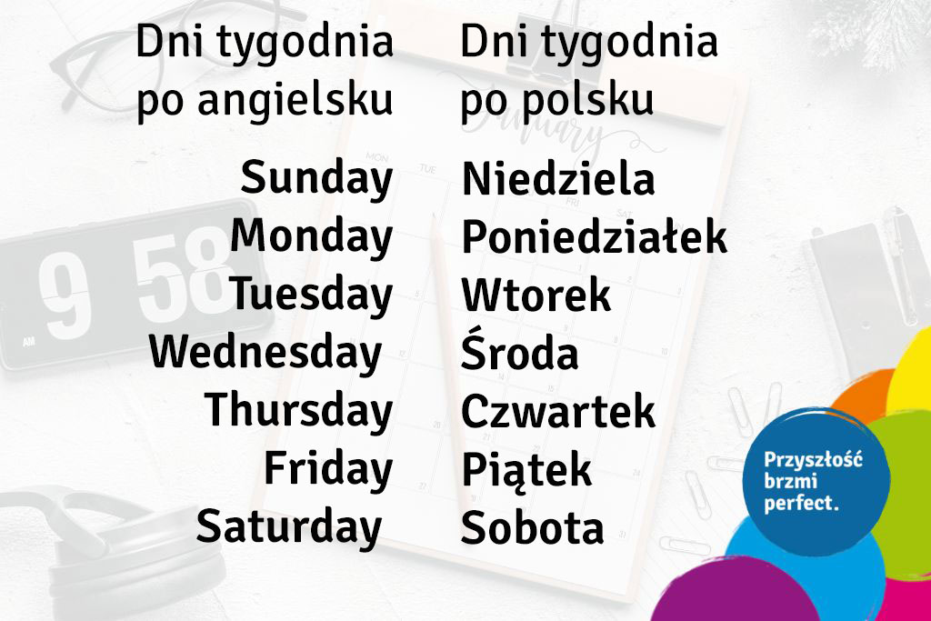 Dni tygodnia po angielsku - Helen Doron English