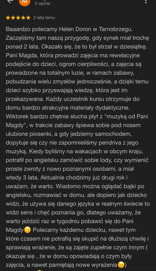 Opinie rodziców o naszej szkole Helen Doron Tarnobrzeg 11 IMG 7179 - Helen Doron English
