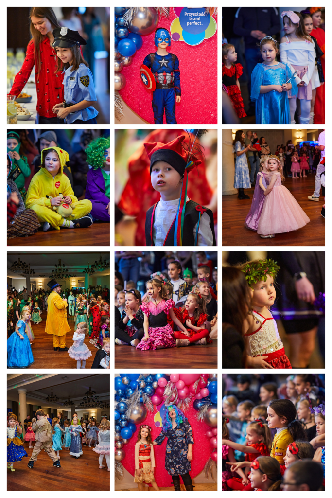 Bal karnawałowy dla dzieci 1 White and Grey Minimalist Photo Collage 1 - Helen Doron English