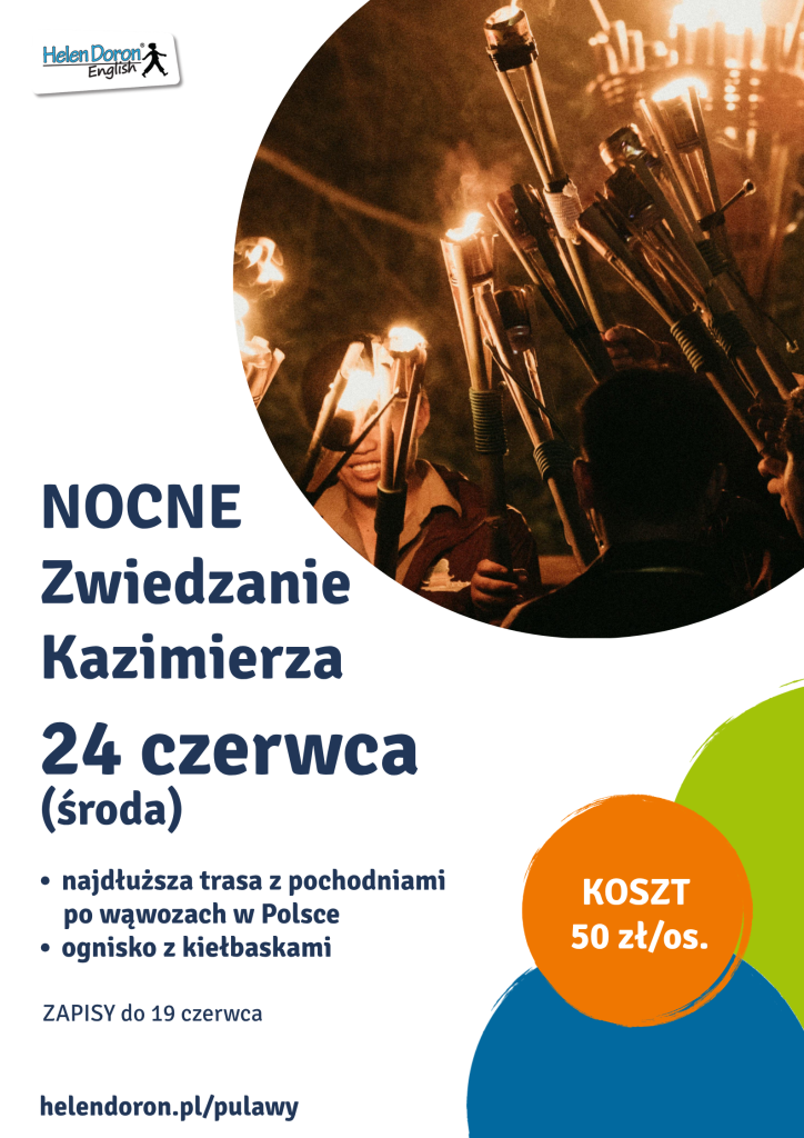 Nocne zwiedzanie Kazimierza Plakat - Helen Doron English