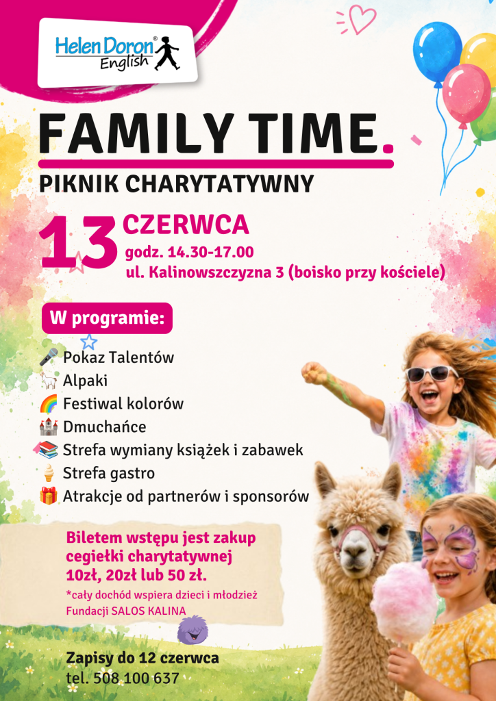 Rodzinne zakończenie roku szkolnego Family Challenge 13 czerwca 1 Family Time 1 - Helen Doron English